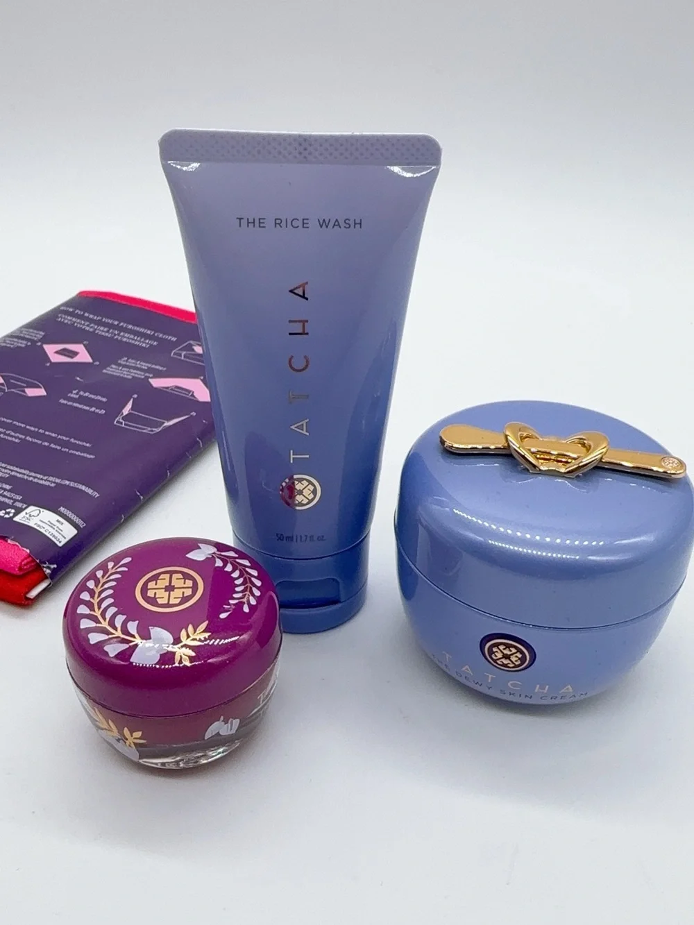 Dewy Skin & Lips Hydrating Ritual Set, Rice Wash, Dewy Skin Cream, Lip Mask new
